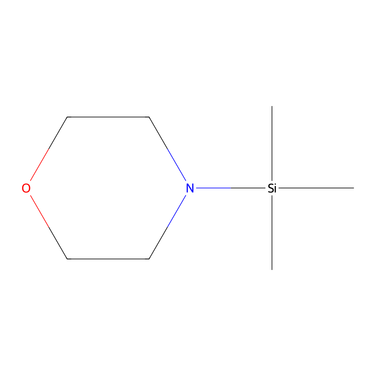 4-(Trimethylsilyl)morpholine molecular structure, CAS 13368-42-8