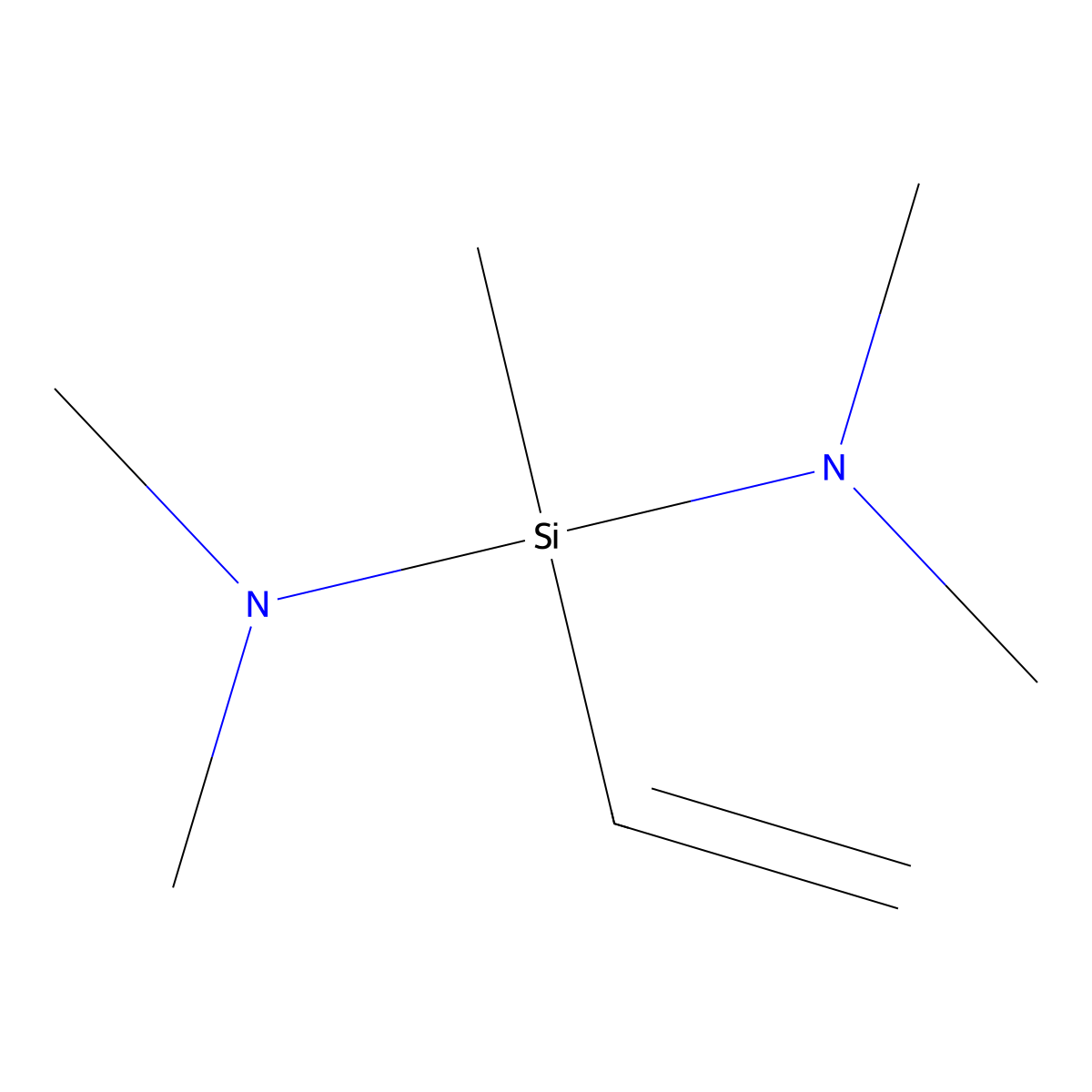 Bis(dimethylamino)methylvinylsilane molecular structure, CAS 13368-45-1