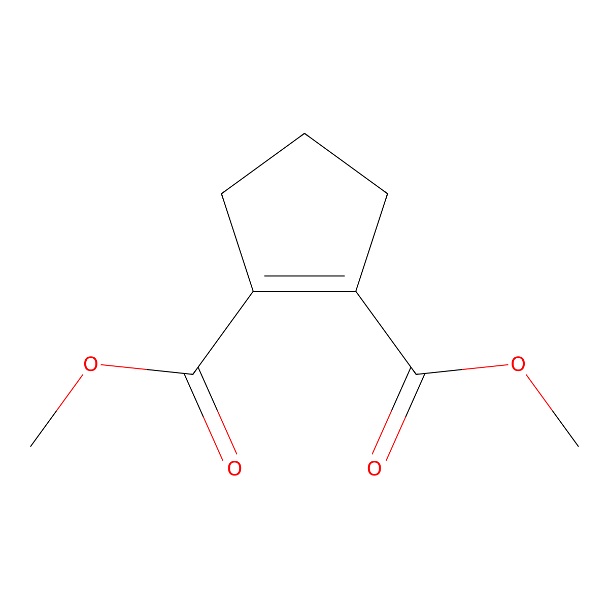 Dimethyl cyclopent-1-ene-1,2-dicarboxylate molecular structure, CAS 13368-79-1