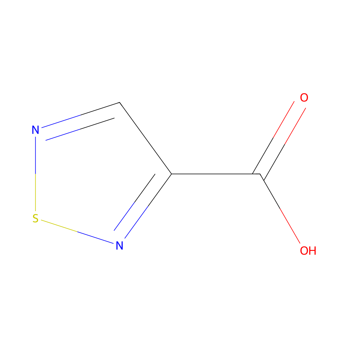 1,2,5-Thiadiazole-3-carboxylic acid molecular structure, CAS 13368-86-0