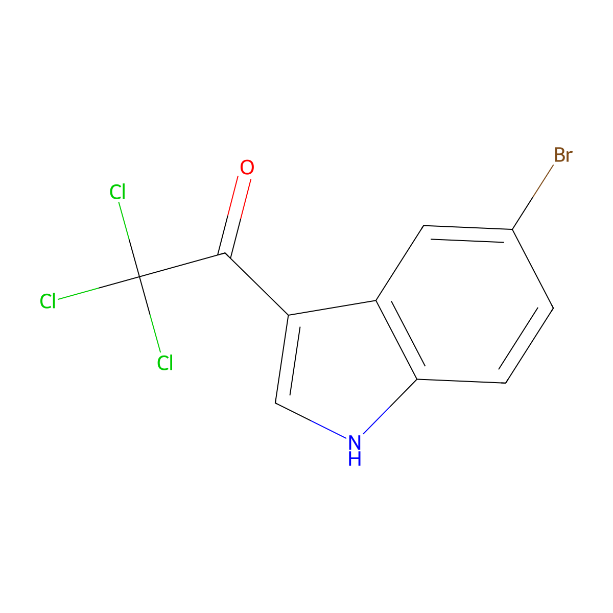 1-(5-Bromo-1H-indol-3-yl)-2,2,2-trichloroethanone molecular structure, CAS 1336879-56-1