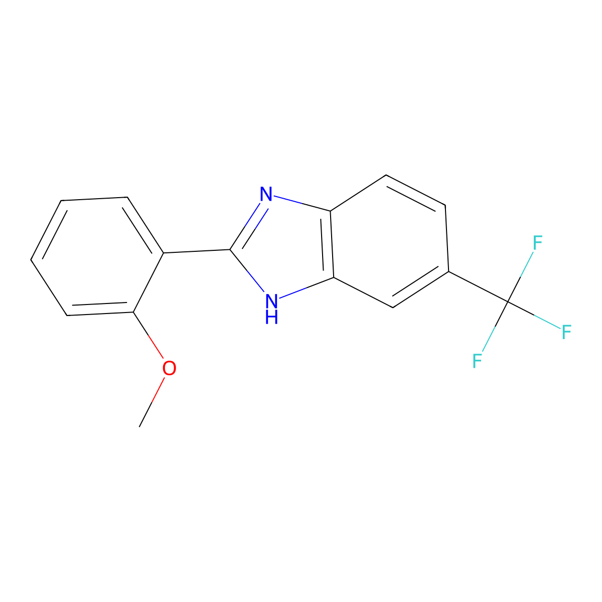 2-(2-Methoxyphenyl)-6-(trifluoromethyl)-1H-benzo[D]imidazole molecular structure, CAS 133688-89-8