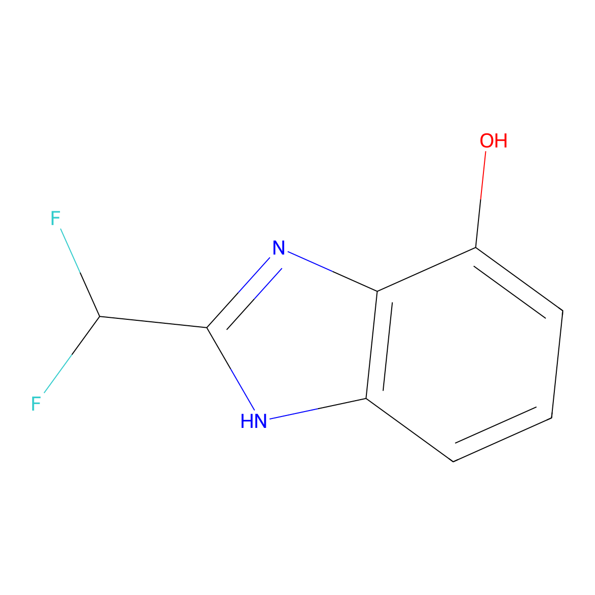 2-(difluoromethyl)-1H-benzo[d]imidazol-7-ol molecular structure, CAS 1336890-16-4