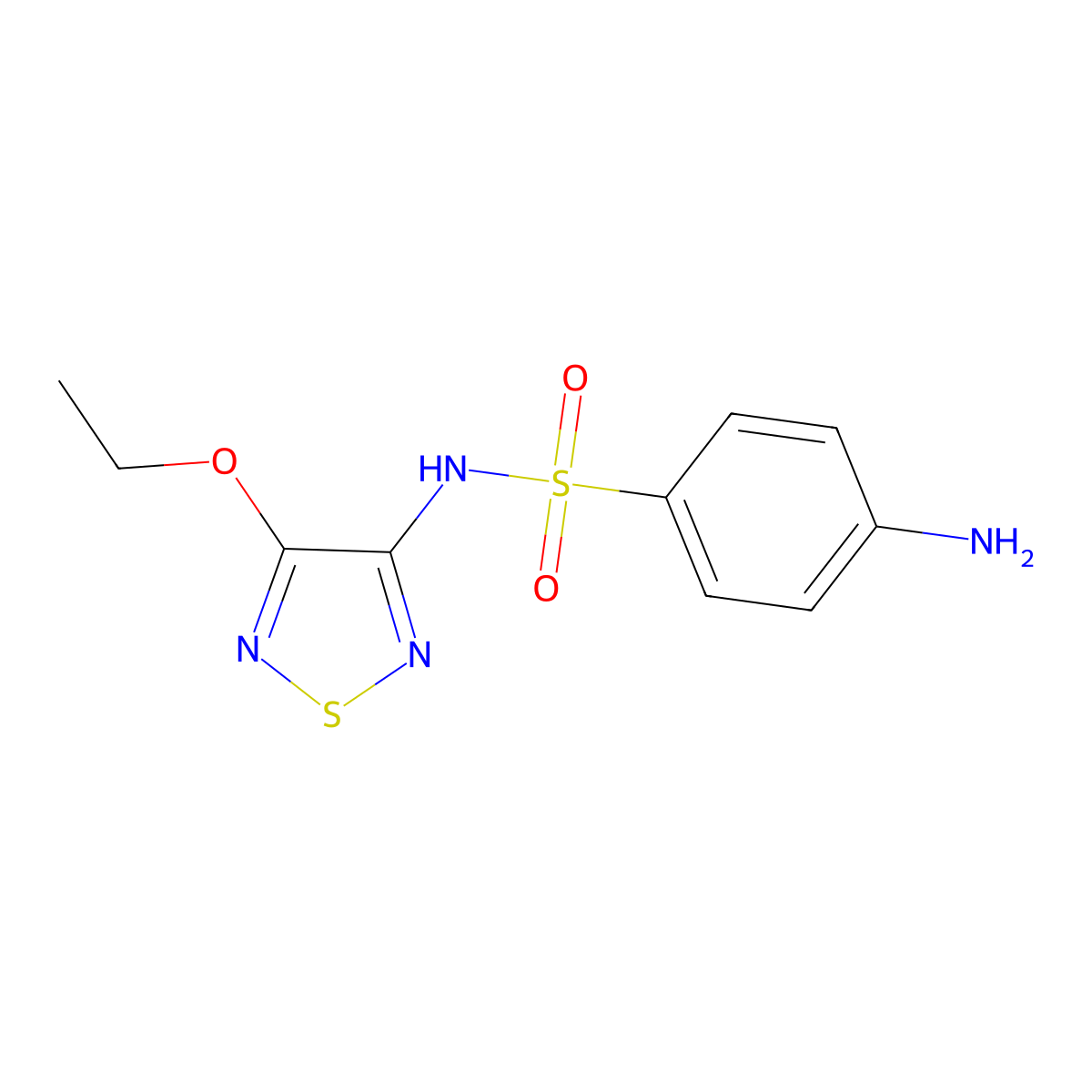 Sulfatrozole molecular structure, CAS 13369-07-8
