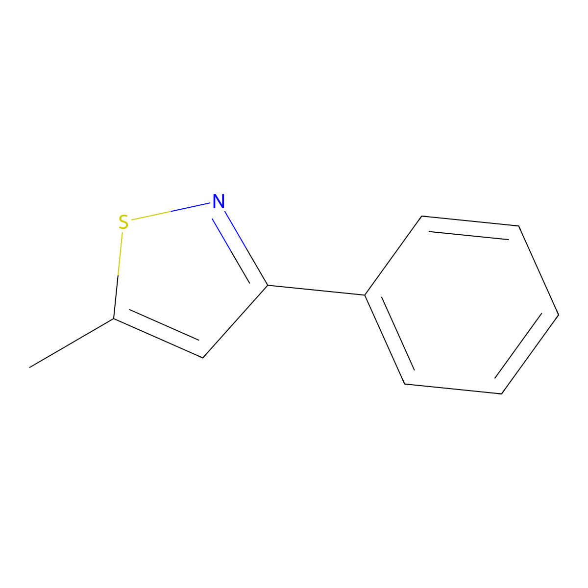 5-Methyl-3-phenyl-1,2-thiazole molecular structure, CAS 13369-71-6