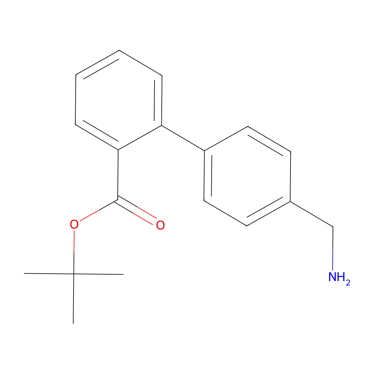 4'-(Aminomethyl)-biphenyl-2-carboxylic acid 1,1-dimethylethyl ester molecular structure, CAS 133690-73-0