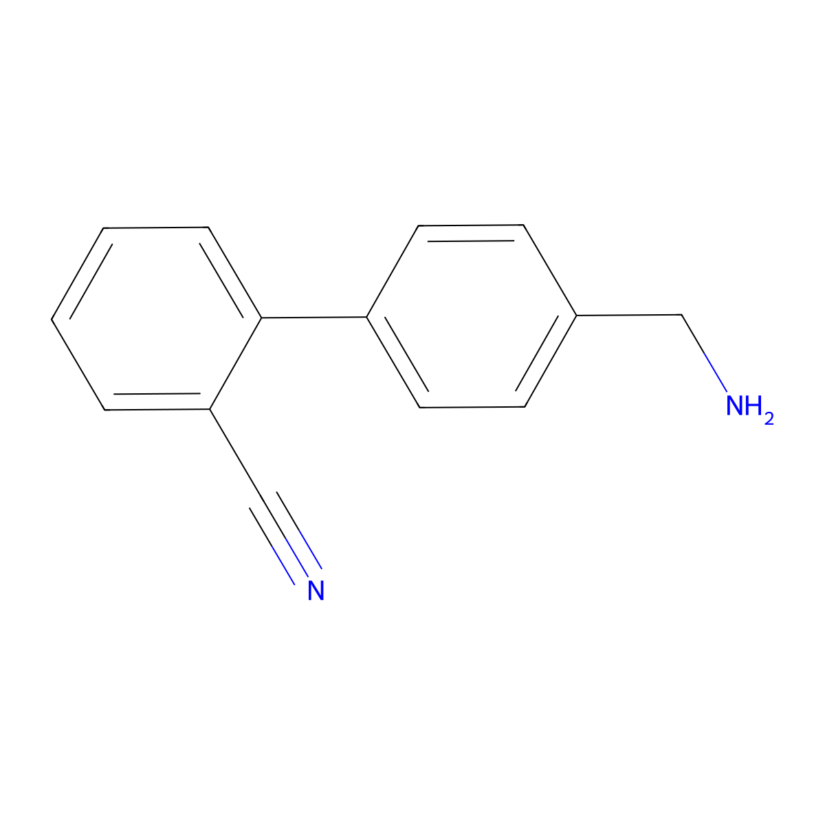 2-[4-(Aminomethyl)phenyl]benzonitrile molecular structure, CAS 133690-92-3