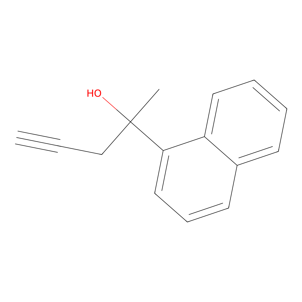 2-(1-Naphthyl)-4-pentyn-2-ol molecular structure, CAS 133690-96-7