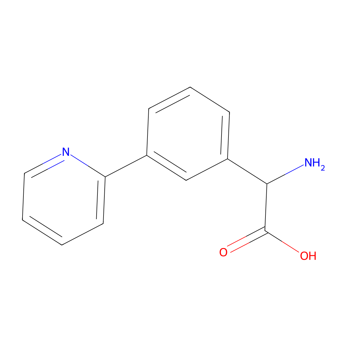 2-Amino-2-[3-(2-pyridyl)phenyl]acetic Acid molecular structure, CAS 1336938-53-4