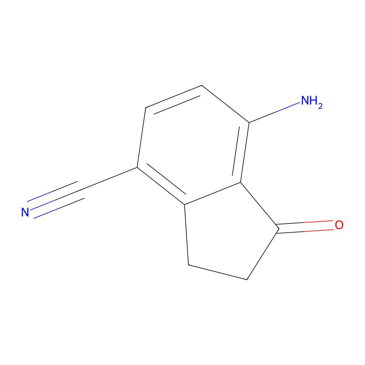 7-Amino-1-oxo-2,3-dihydro-1H-indene-4-carbonitrile molecular structure, CAS 1336951-42-8