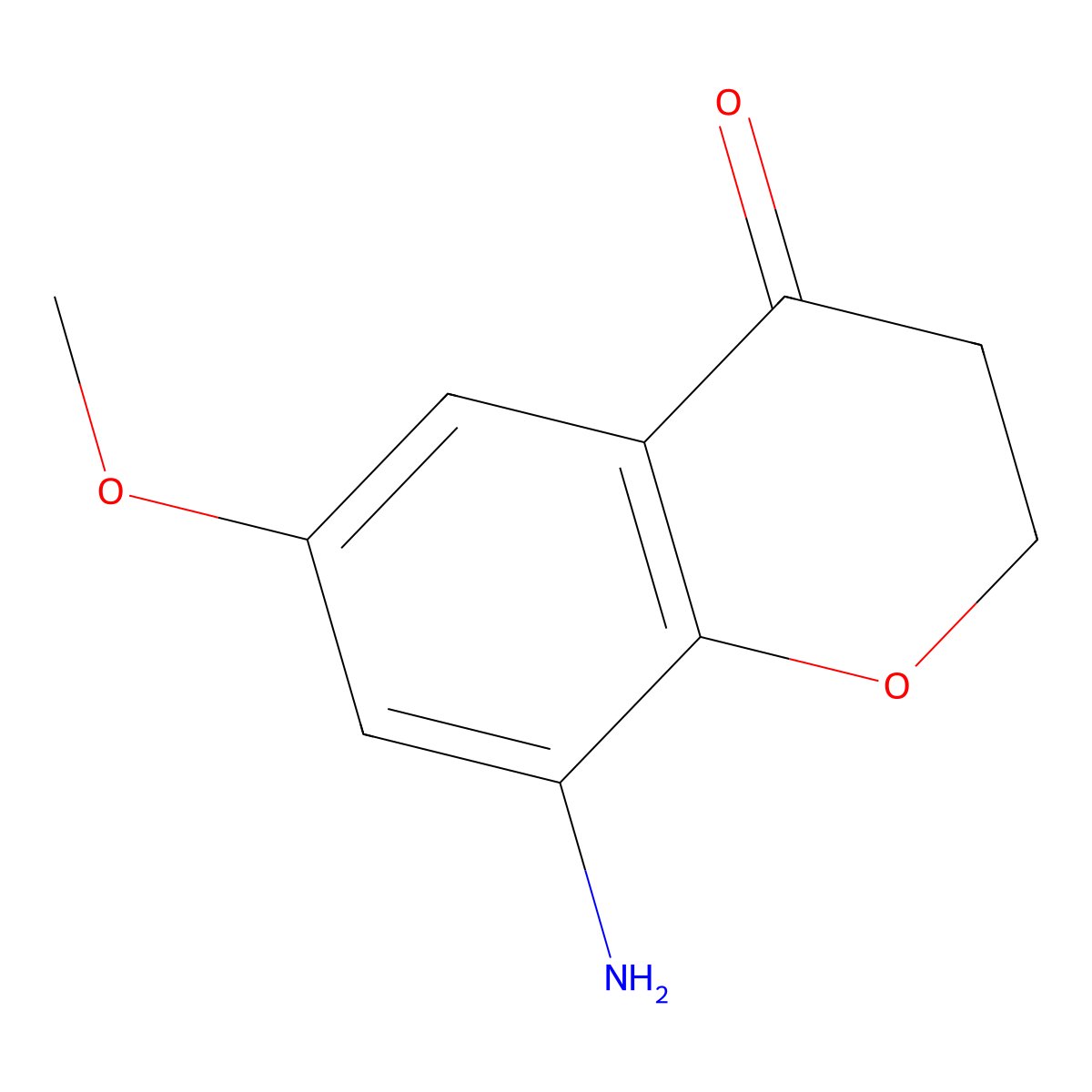 8-Amino-6-methoxychroman-4-one molecular structure, CAS 1336952-52-3