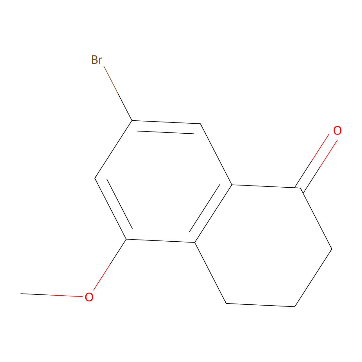 7-Bromo-5-methoxy-3,4-dihydronaphthalen-1(2H)-one molecular structure, CAS 1336953-53-7