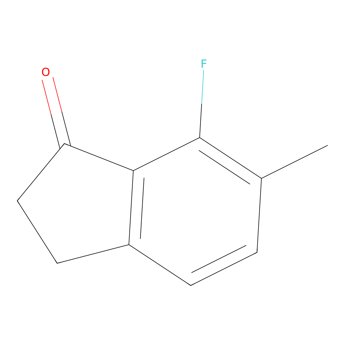 7-Fluoro-6-methyl-2,3-dihydro-1H-inden-1-one molecular structure, CAS 1336955-78-2