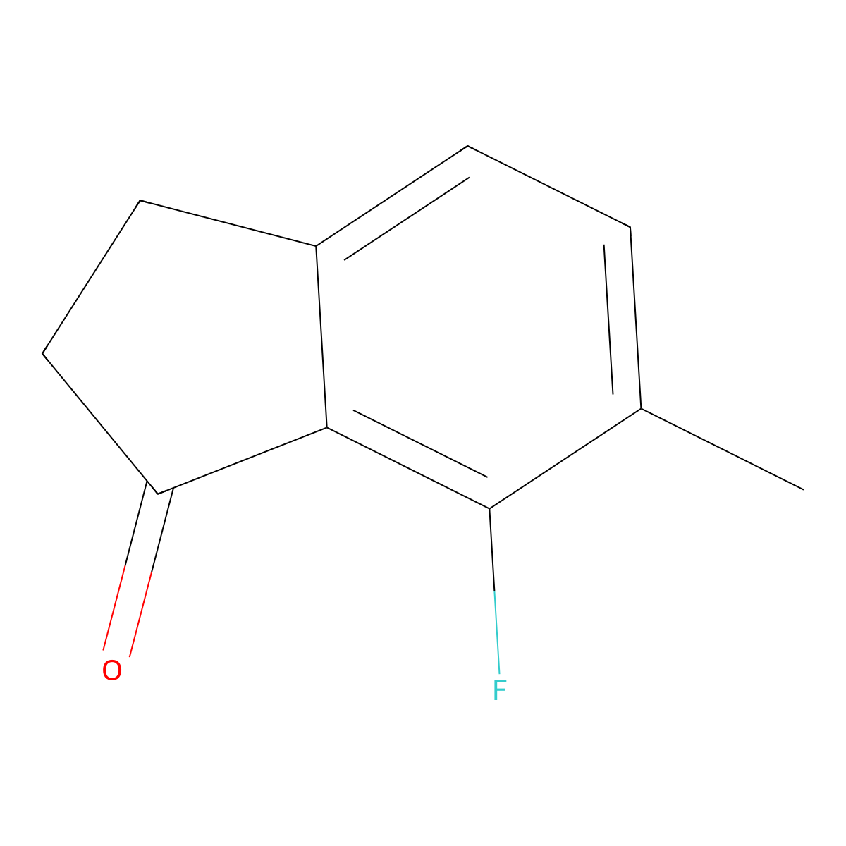 7-Fluoro-6-methyl-2,3-dihydro-1H-inden-1-one molecular structure, CAS 1336955-78-2