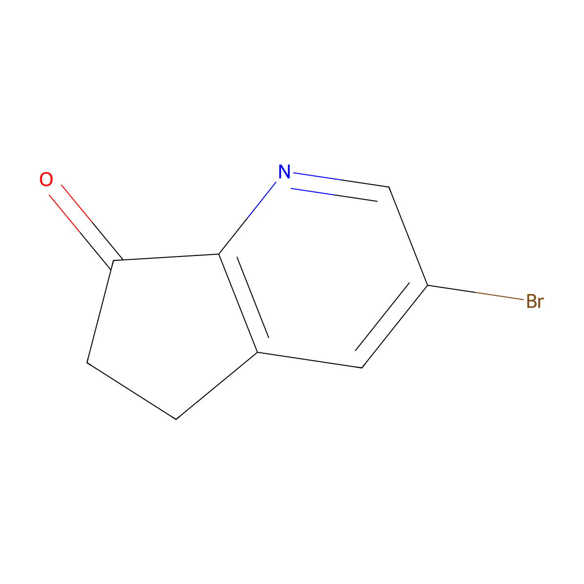 3-bromo-5H,6H,7H-cyclopenta[b]pyridin-7-one molecular structure, CAS 1336955-89-5