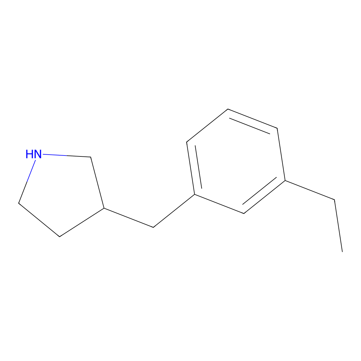 3-[(3-Ethylphenyl)methyl]pyrrolidine molecular structure, CAS 1336961-95-5