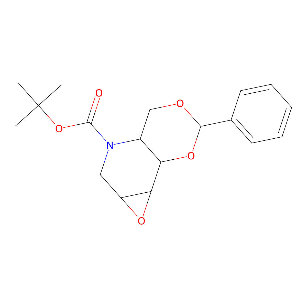 tert-butyl (1R,2S)-10-phenyl-3,9,11-trioxa-6-azatricyclo[5.4.0.02,4]undecane-6-carboxylate molecular structure, CAS 133697-22-0