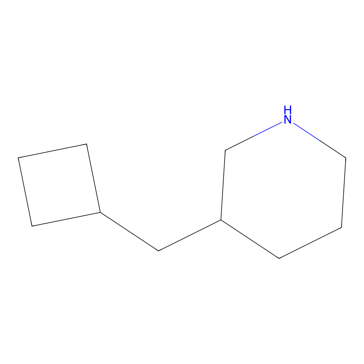 3-(Cyclobutylmethyl)piperidine molecular structure, CAS 1336982-61-6