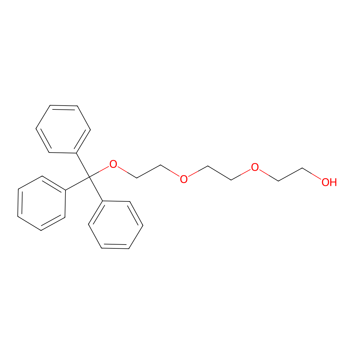 Ethanol, 2-[2-[2-(triphenylmethoxy)ethoxy]ethoxy]- molecular structure, CAS 133699-09-9