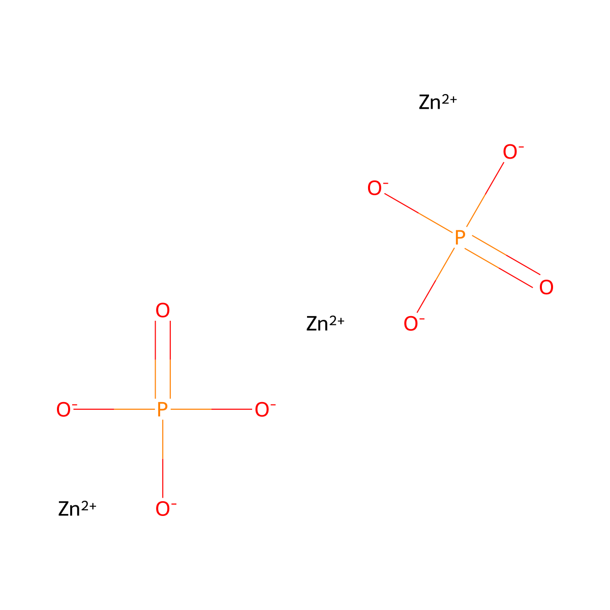 Zinc Phosphate molecular structure, CAS 1337-79-7