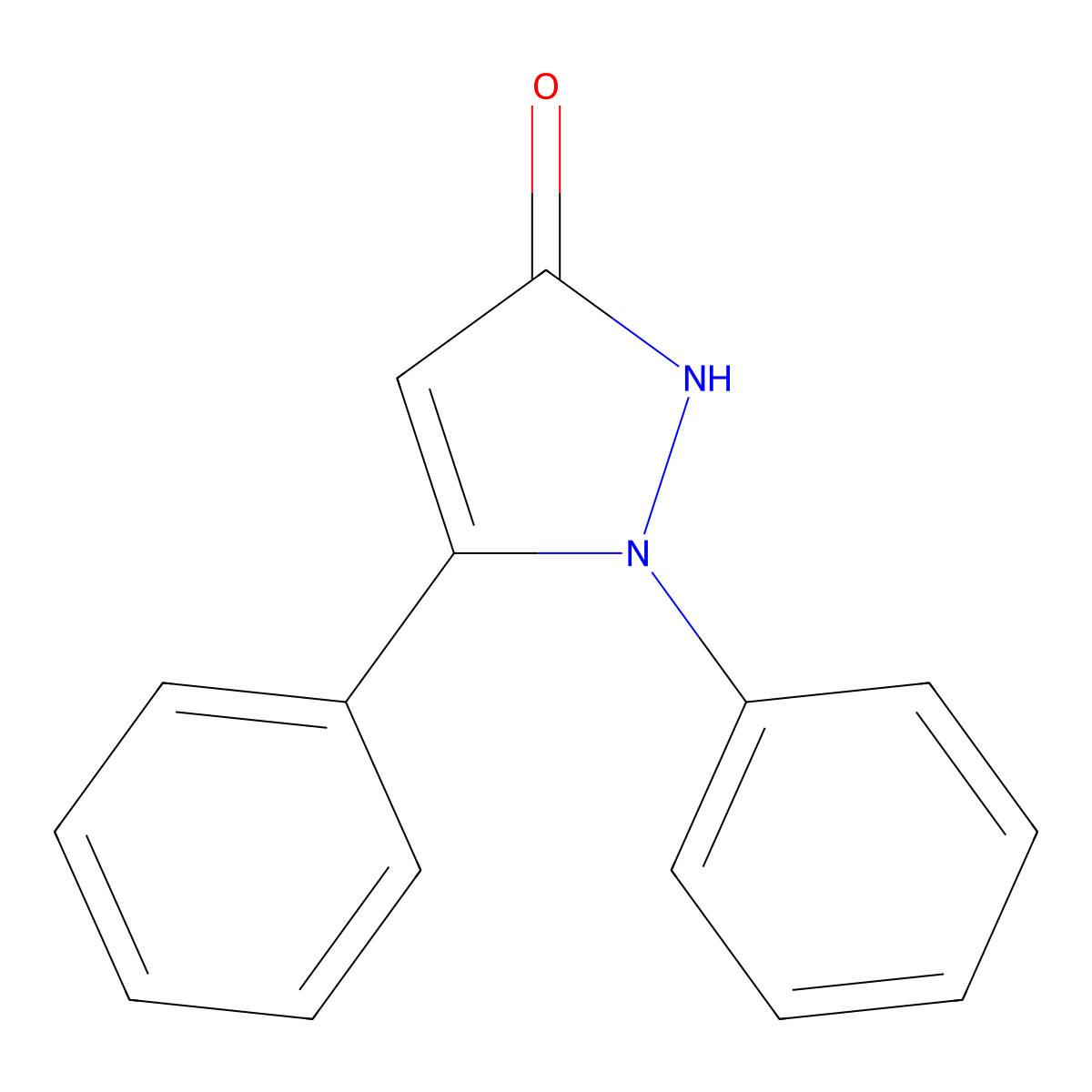 2,3-diphenyl-1H-pyrazol-5-one molecular structure, CAS 13370-06-4