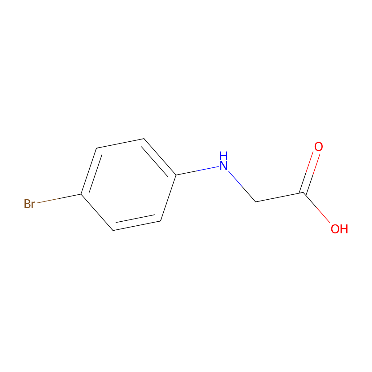 2-[(4-Bromophenyl)amino]acetic acid molecular structure, CAS 13370-62-2