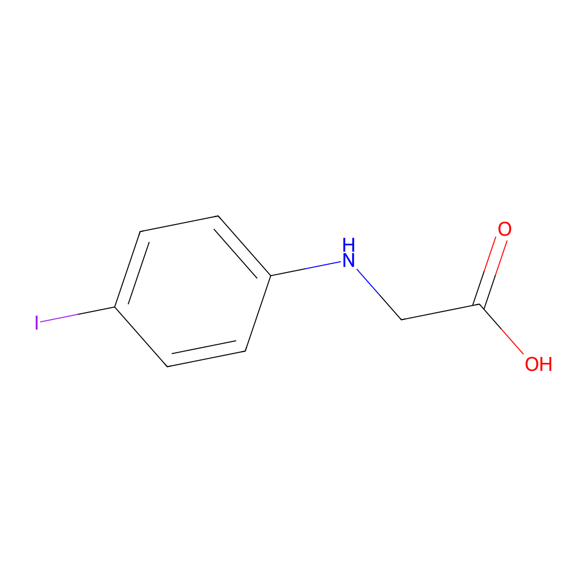 N-(4-Iodophenyl)glycine molecular structure, CAS 13370-63-3