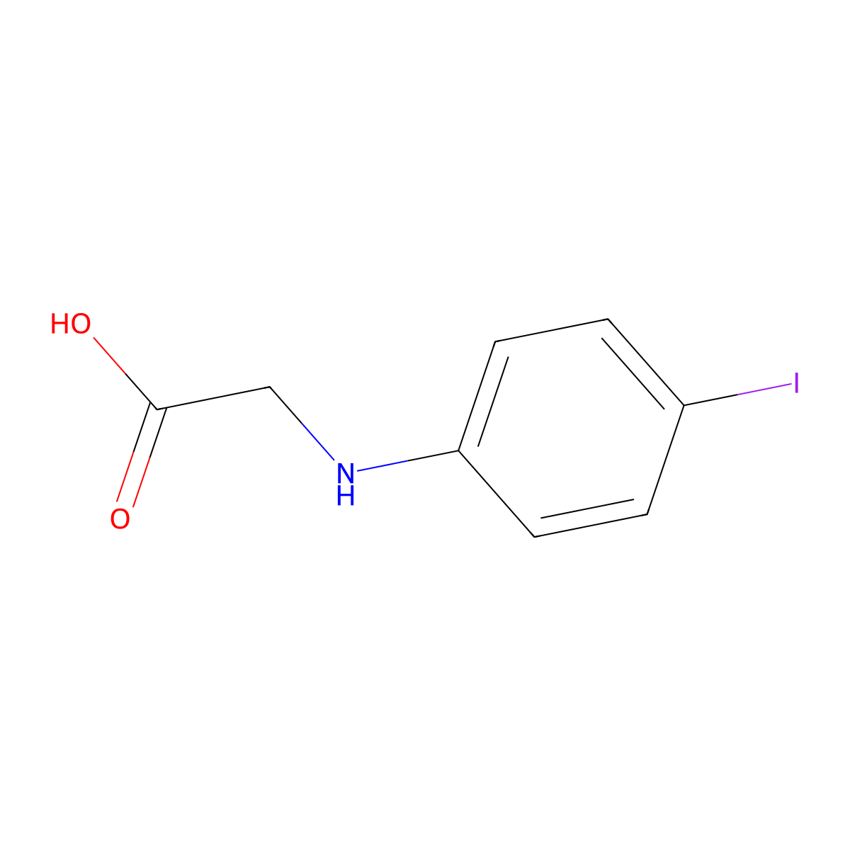 N-(4-Iodophenyl)glycine molecular structure, CAS 13370-63-3