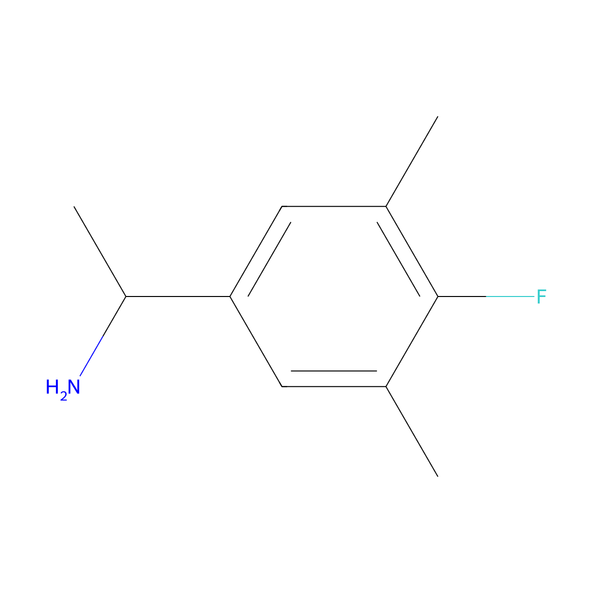 1-(4-Fluoro-3,5-dimethylphenyl)ethan-1-amine molecular structure, CAS 1337018-61-7