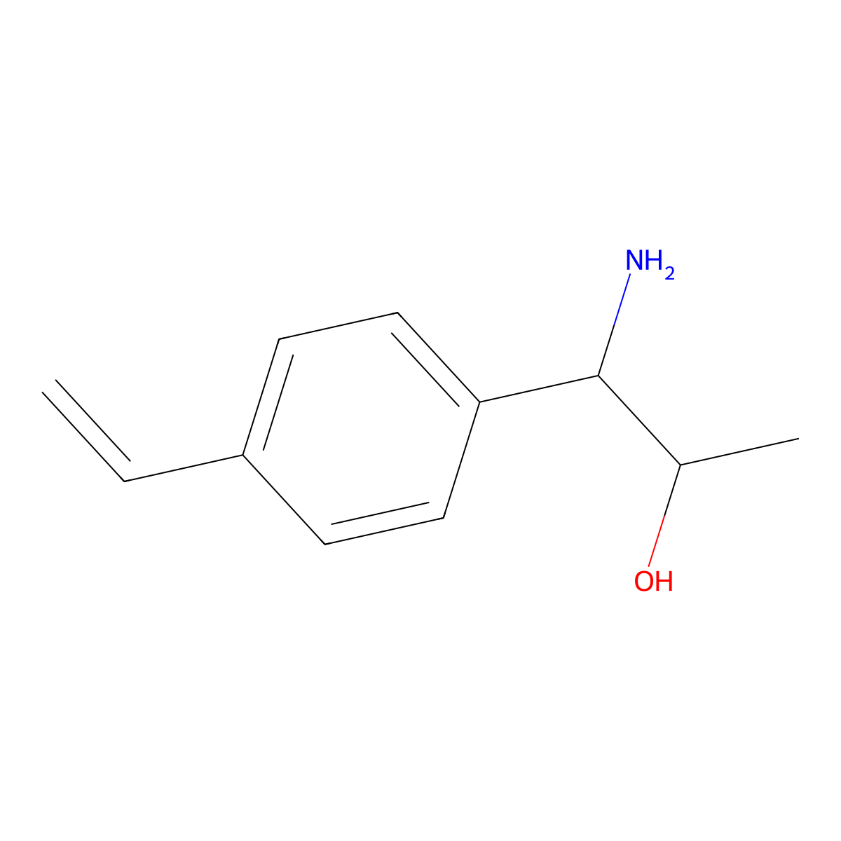 1-Amino-1-(4-ethenylphenyl)propan-2-OL molecular structure, CAS 1337021-93-8