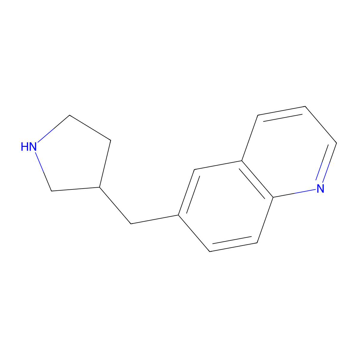 6-(Pyrrolidin-3-ylmethyl)quinoline molecular structure, CAS 1337024-80-2
