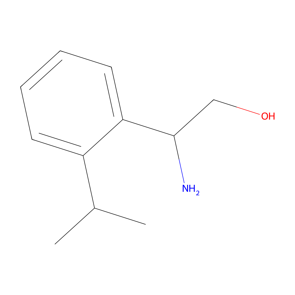 2-Amino-2-[2-(propan-2-yl)phenyl]ethan-1-ol molecular structure, CAS 1337026-53-5