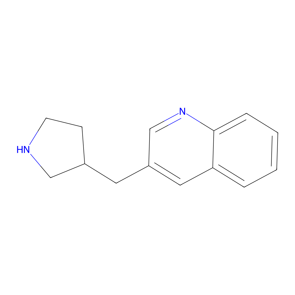 3-[(Pyrrolidin-3-yl)methyl]quinoline molecular structure, CAS 1337028-24-6