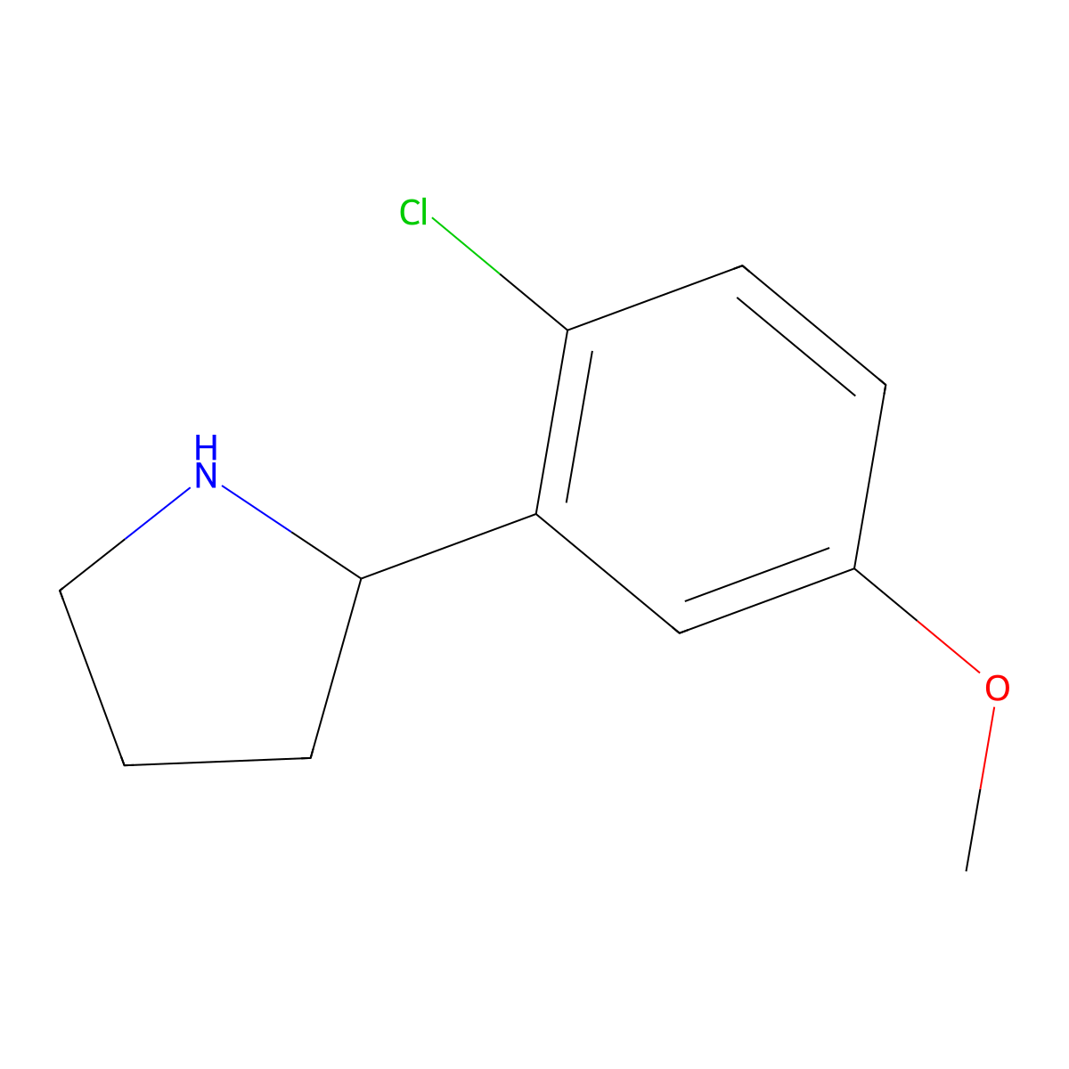 2-(2-Chloro-5-methoxyphenyl)pyrrolidine molecular structure, CAS 1337034-06-6