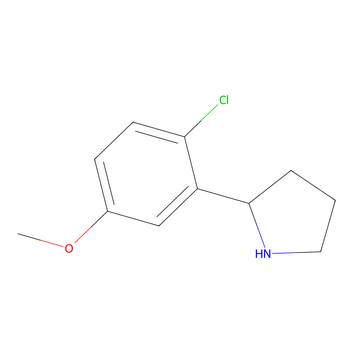 2-(2-Chloro-5-methoxyphenyl)pyrrolidine molecular structure, CAS 1337034-06-6