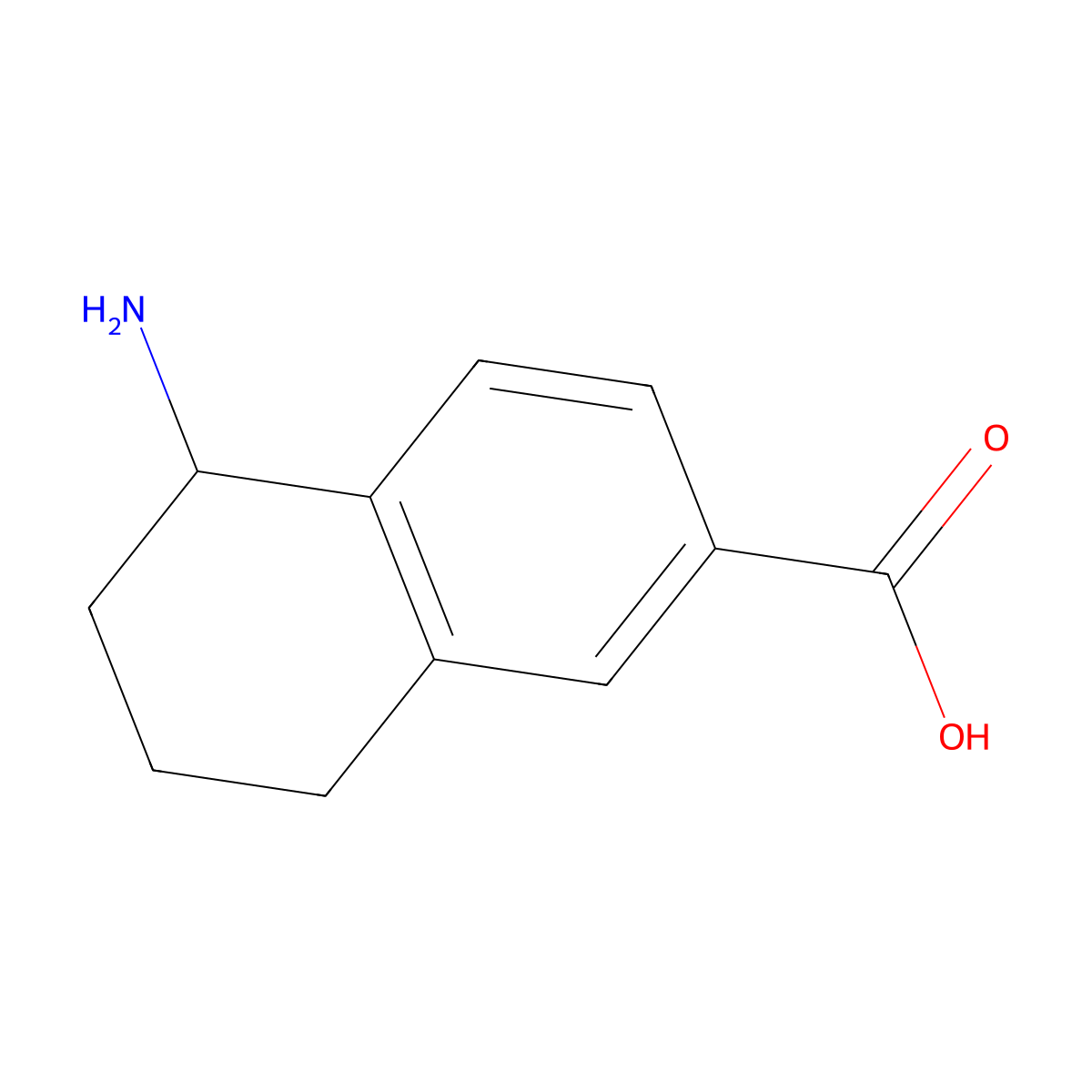 5-Amino-5,6,7,8-tetrahydronaphthalene-2-carboxylic acid molecular structure, CAS 1337048-81-3