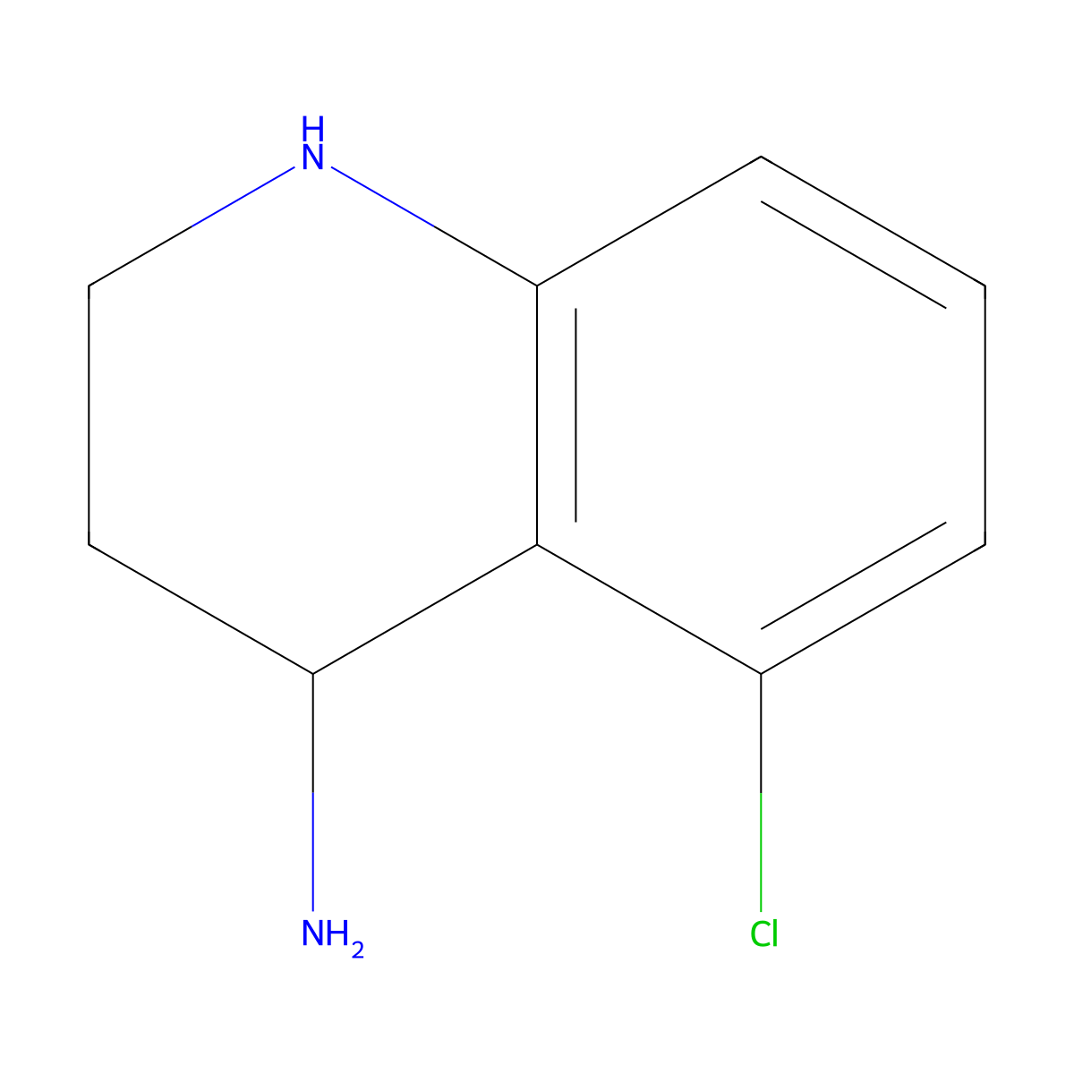 5-Chloro-1,2,3,4-tetrahydroquinolin-4-amine molecular structure, CAS 1337049-80-5