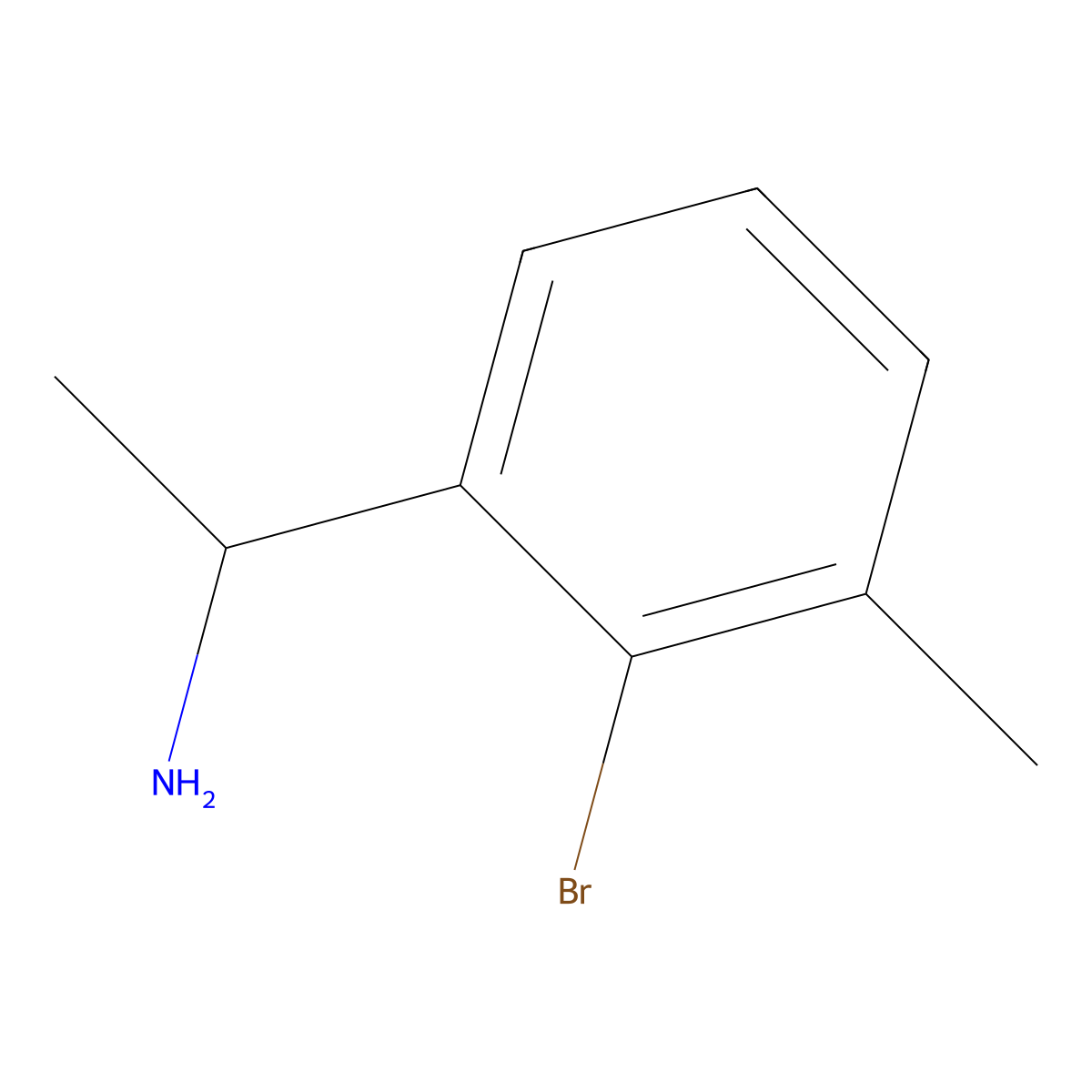 1-(2-Bromo-3-methylphenyl)ethan-1-amine molecular structure, CAS 1337053-16-3