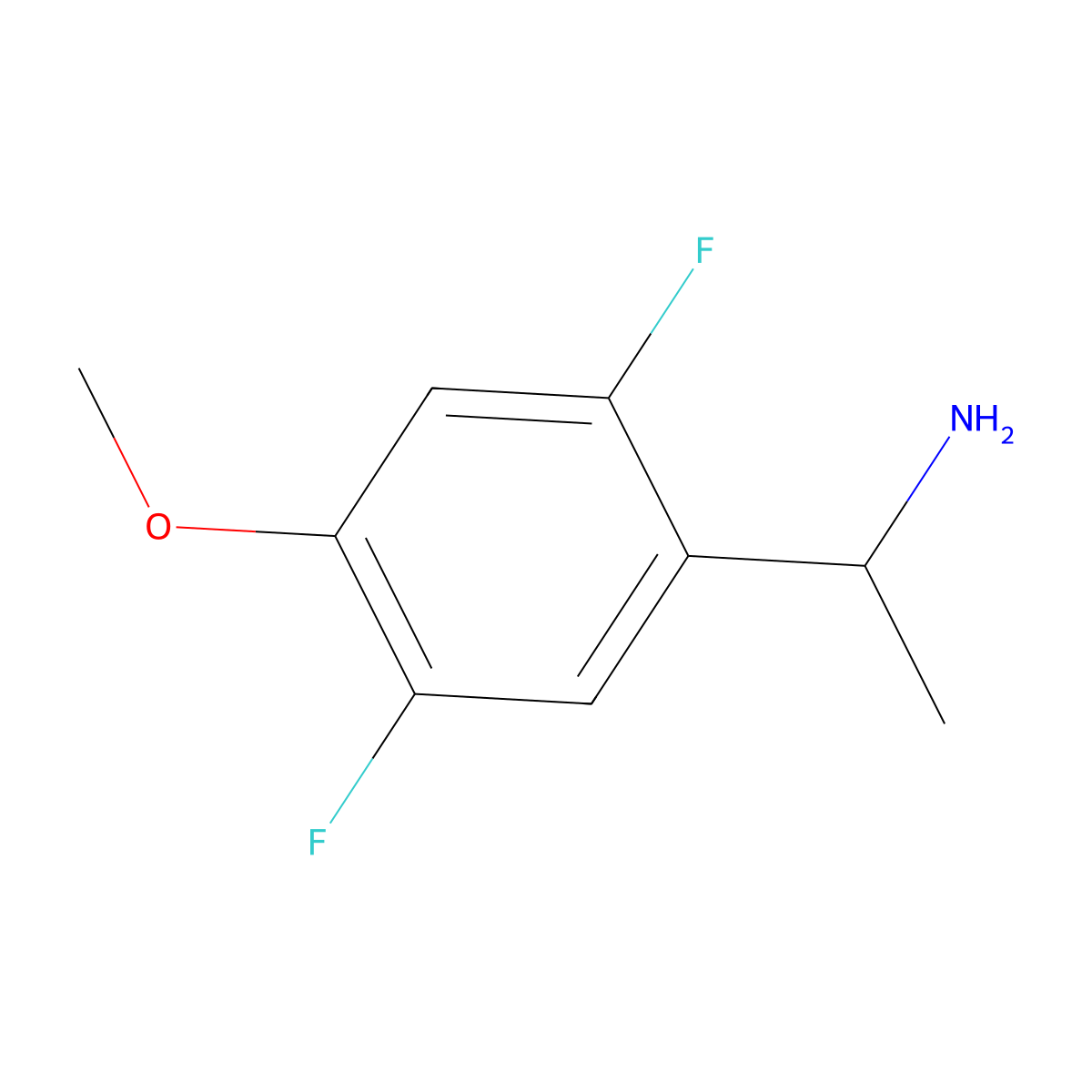 1-(2,5-Difluoro-4-methoxyphenyl)ethanamine molecular structure, CAS 1337058-38-4