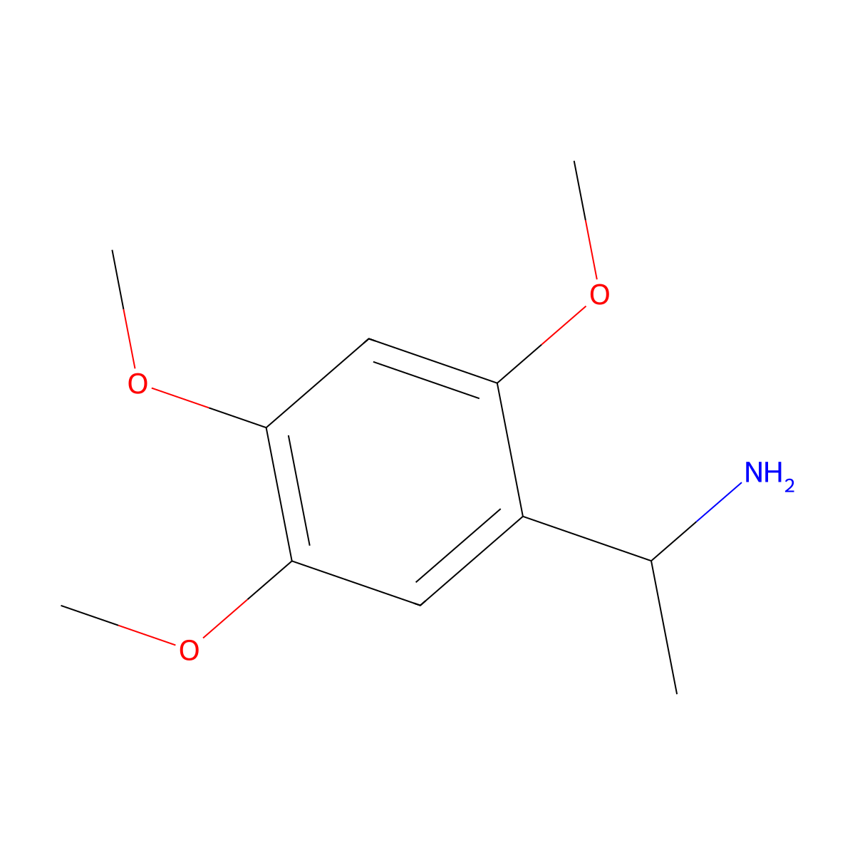 1-(2,4,5-Trimethoxyphenyl)ethan-1-amine molecular structure, CAS 1337072-12-4