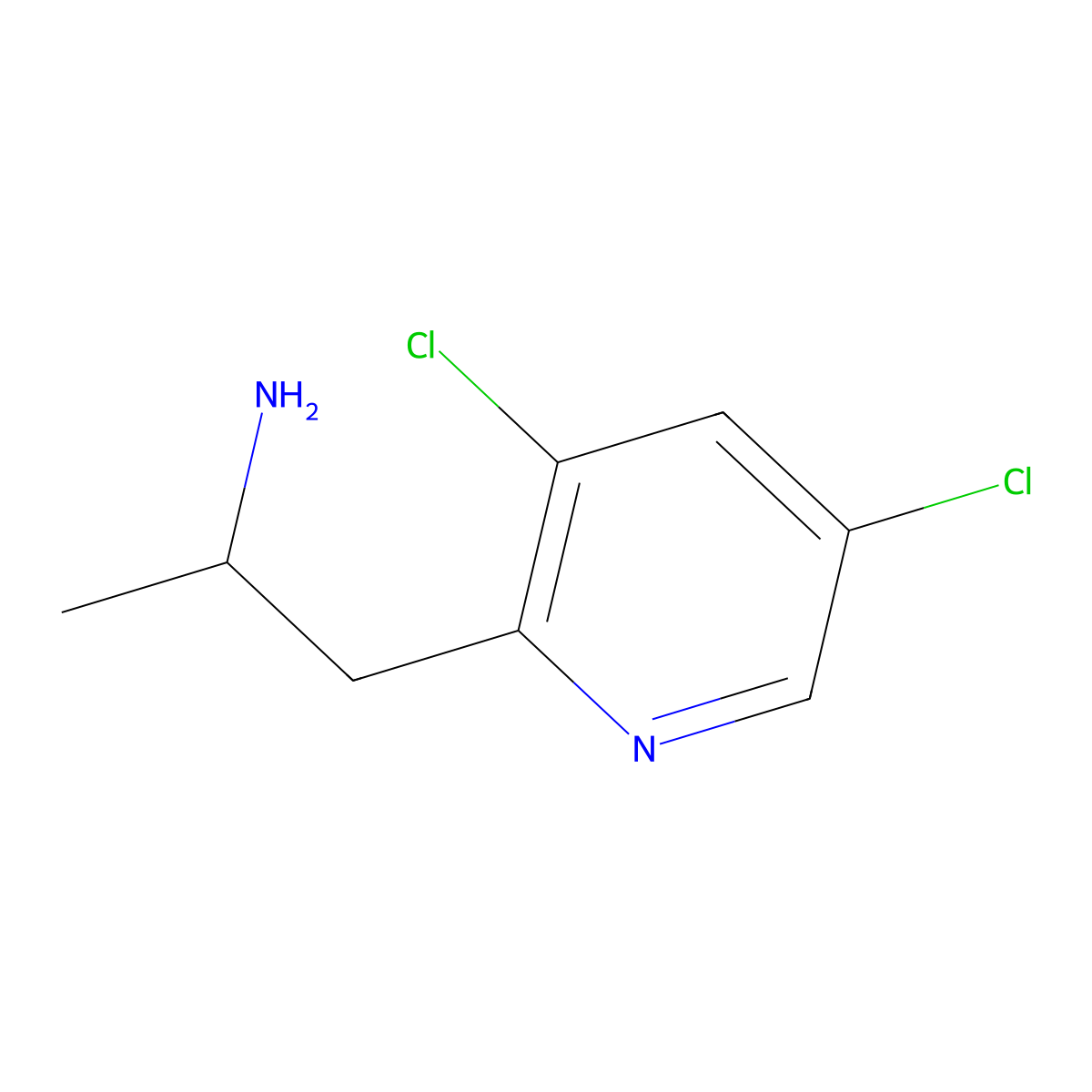 1-(3,5-Dichloropyridin-2-yl)propan-2-amine molecular structure, CAS 1337075-84-9