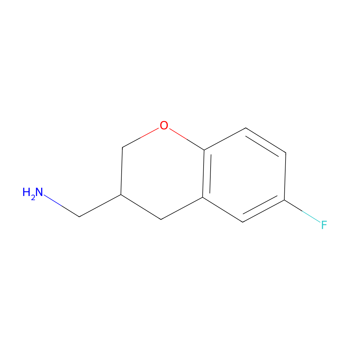 (6-Fluorochroman-3-YL)methanamine molecular structure, CAS 133708-28-8