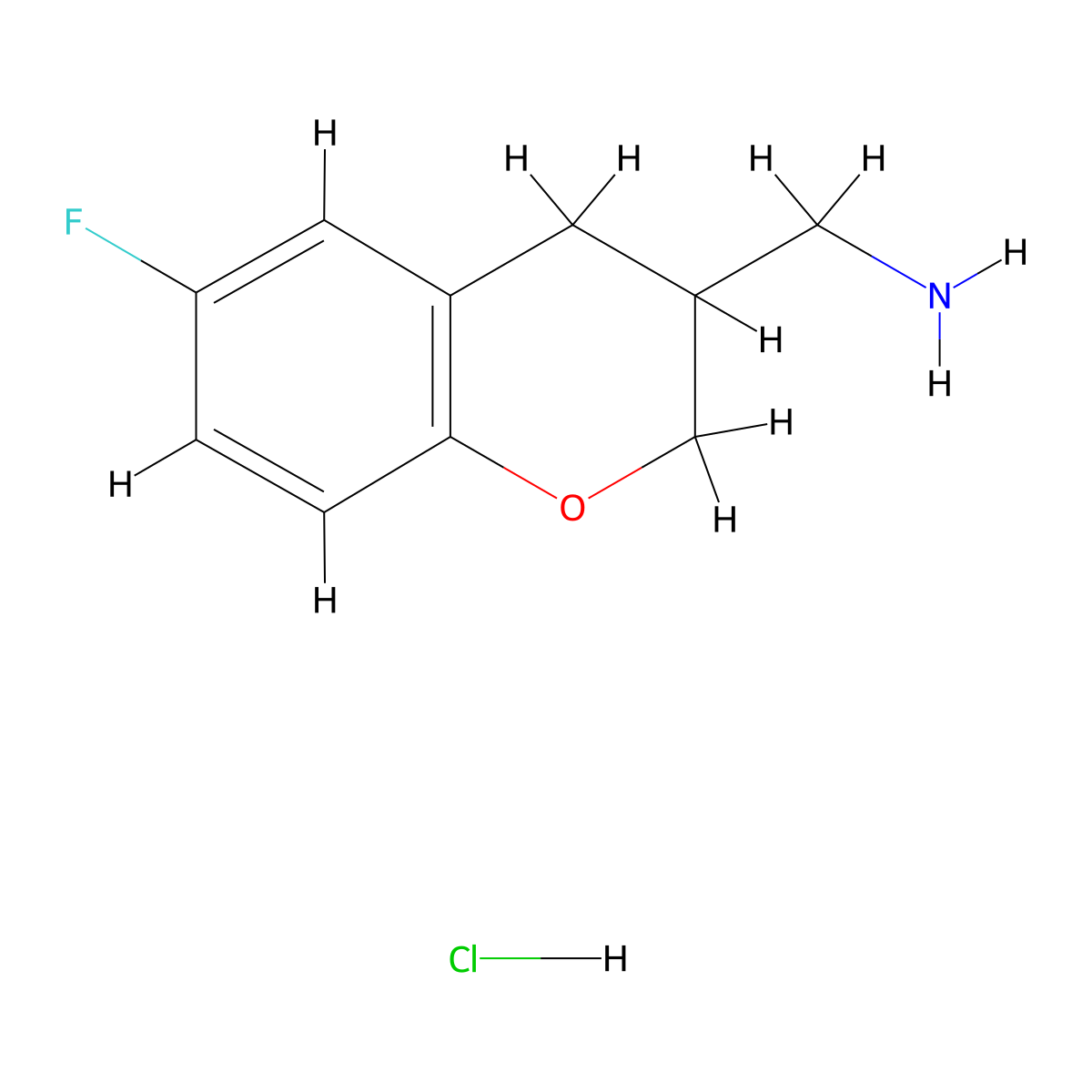 (6-Fluorochroman-3-yl)methanamine hydrochloride molecular structure, CAS 133708-30-2