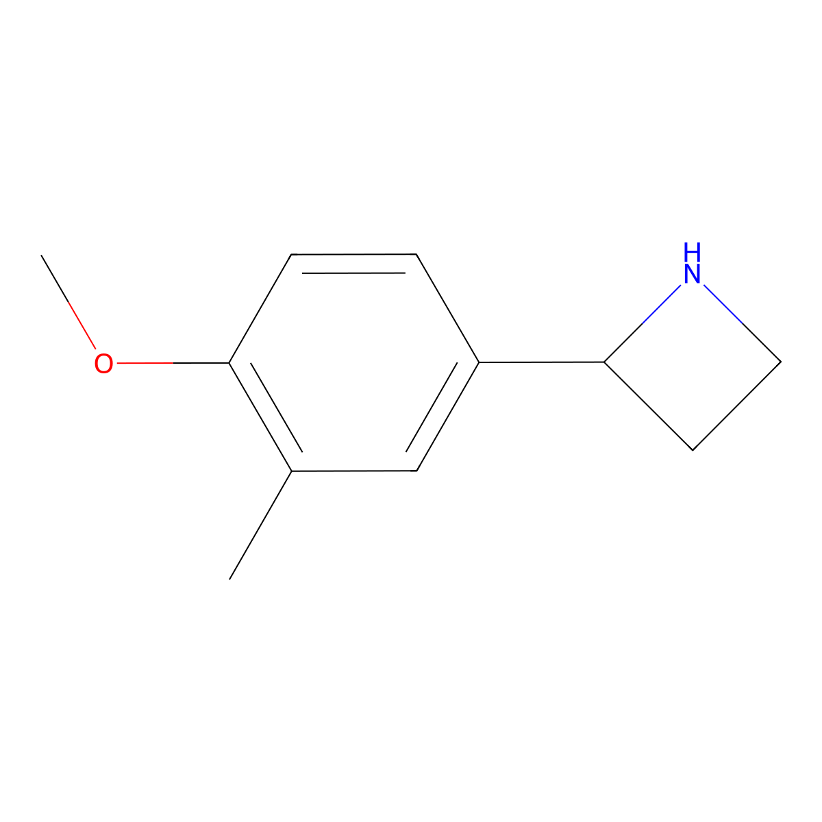 2-(4-Methoxy-3-methylphenyl)azetidine molecular structure, CAS 1337085-49-0