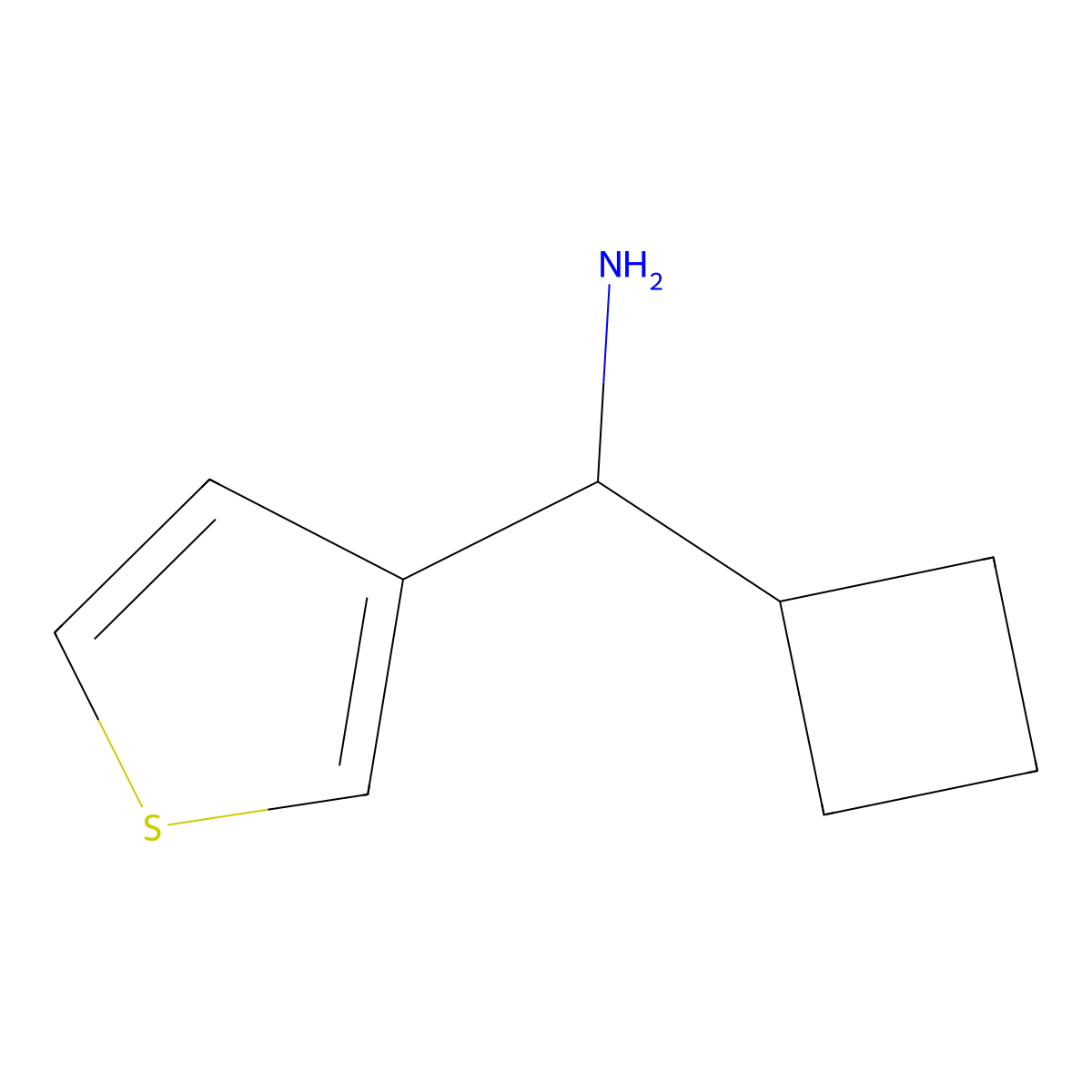 Cyclobutyl(thiophen-3-yl)methanamine molecular structure, CAS 1337087-22-5