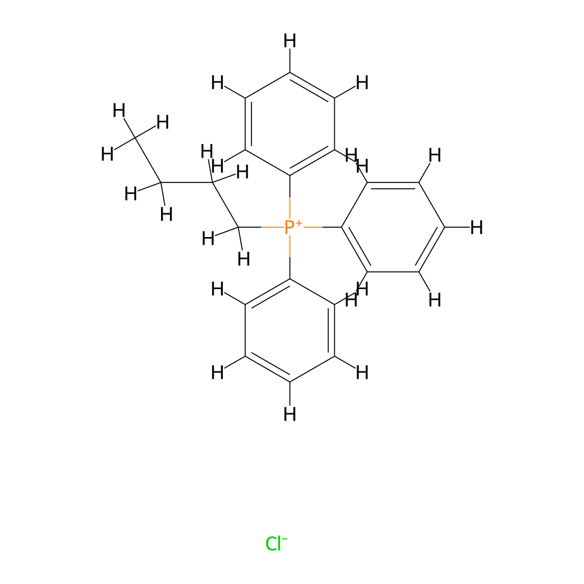 Phosphonium, butyltriphenyl-, chloride (1:1) molecular structure, CAS 13371-17-0