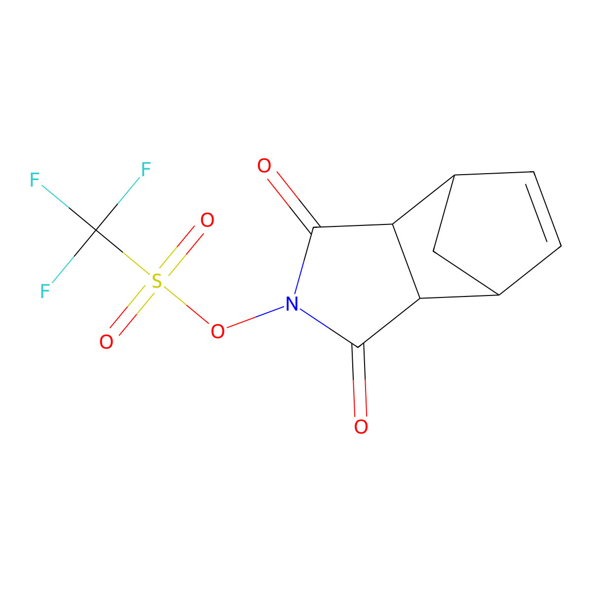 3a,4,7,7a-tetrahydro-2-(((trifluoromethyl)sulfonyl)oxy)-4,7-methano-1H-isoindole-1,3(2H)-dione molecular structure, CAS 133710-62-0