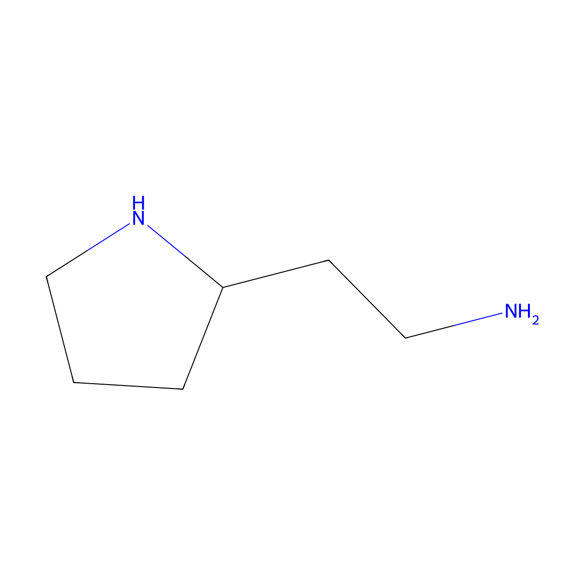 2-(Pyrrolidin-2-yl)ethanamine molecular structure, CAS 133710-77-7