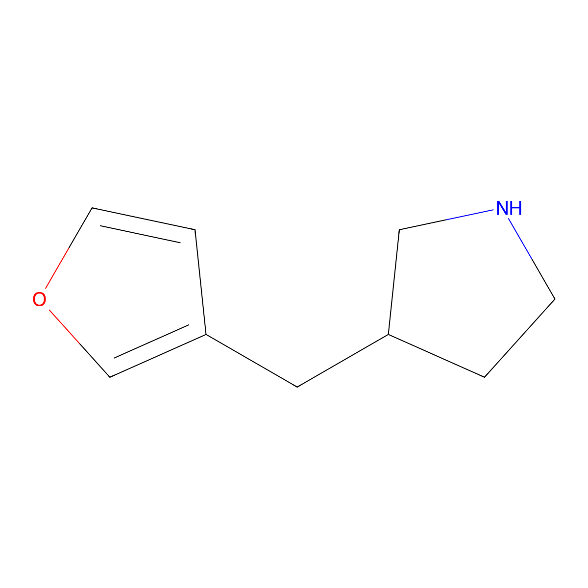 3-[(Furan-3-yl)methyl]pyrrolidine molecular structure, CAS 1337110-54-9