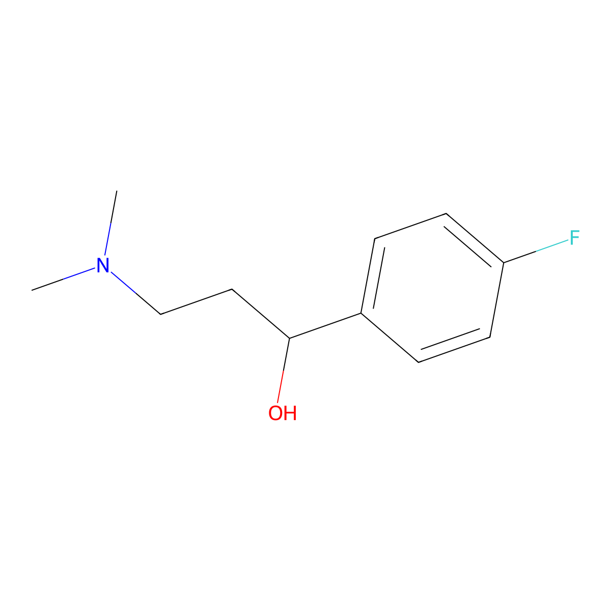 3-(Dimethylamino)-1-(4-fluorophenyl)propan-1-ol molecular structure, CAS 133712-56-8